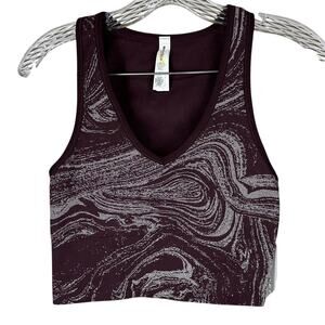 Athleta Aurora Seamless Shine Tank Spiced Cabernet Women's Small New With Tags